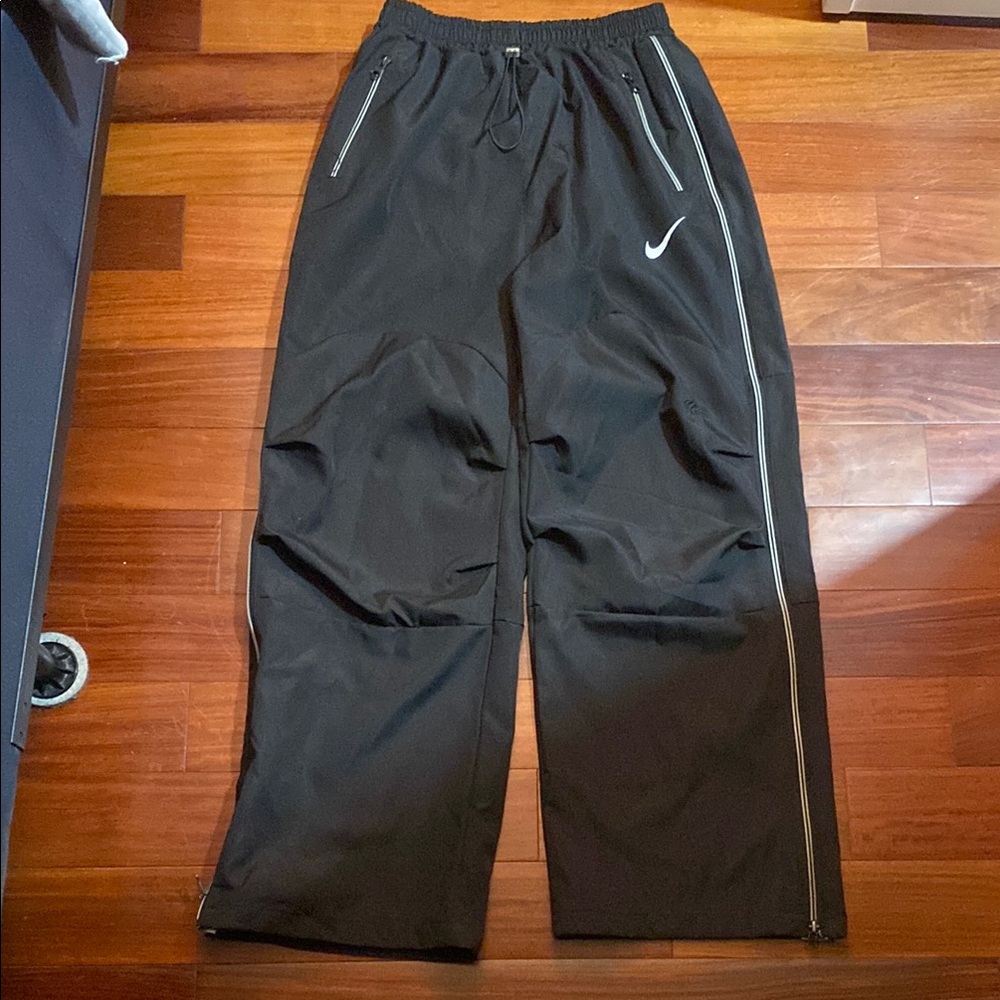 Nike Flared Black Track Pants with Zippers